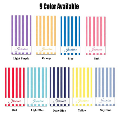 Personalized Beach Towel Graduated Gifts for Students Custom Microfiber Beach Towels with Name Sand Free Pool Towel Quick Dry Blanket Stripes Print Beach Towels for Adults 30x60 Inch-Light Blue - color: Light Blue