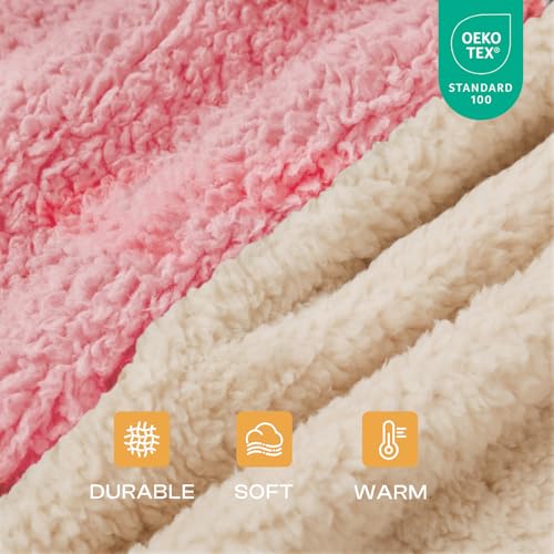Luciphia Premium Fleece Pet Blanket for Small Medium Dogs Puppy Soft Sherpa Calming Cat Throw Blankets(Pink,30x20 inches) - color: Pink, size: 30x20 inches