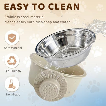 2Pcs Pets Lightweight Stainless Steel Bowl,Removable Stainless Steel Pet Hanging Food Water Feeder Bowl for Puppy Dog Cat Rabbit Ferret Bird Gunea Pigs (Medium) - size: Medium