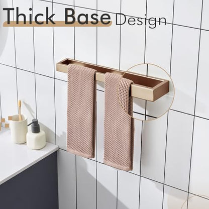 KOKOSIRI Towel Holder 16-Inch Hand Towel Bar Kitchen Rack Champagne Bronze Stainless Steel for Bathroom Wall Mount, 1 Pack B4008CPG-L16 - color: Champagne Bronze, size: 16-Inch