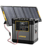 Lipower Power Station with 200W Solar Panel,2400W(4000W Peak) Portable Solar Generator, 2150Wh LiFePO4 Battery,1H Fast Charge, 25% High Efficiency & IP68 Waterproof Solar Panels for Camping - size: 2150Wh+200W Solar Panel