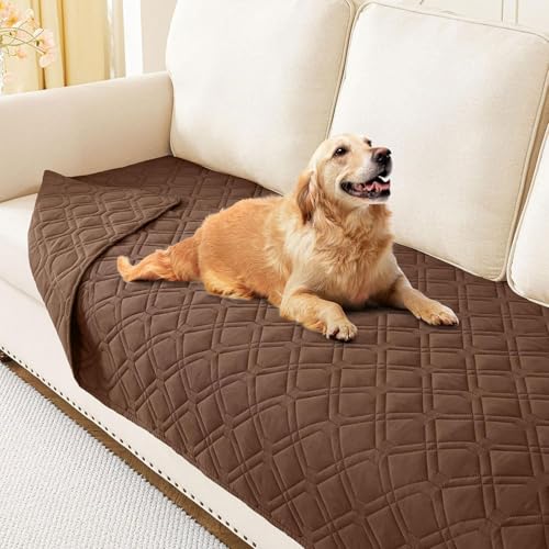 hyha Waterproof Dog Bed Blanket, Soft Pet Blankets, Waterproof Couch Cover for Dogs, Reversible Sofa Covers Washable for Furniture (30x70 Inch, Brown/Brown) - color: Brown+brown, size: 30x70 Inch