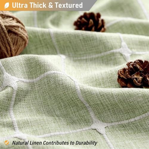 BTTN Stall Fabric Shower Curtain - 54x72 Inches Boho Linen Heavy Duty Tassel Shower Curtain Set with 10 Hooks, Narrow Rustic Modern Farmhouse Neutral Thick Shower Curtains for Bathroom - Sage Green - color: A - Sage Green, size: 54"W x 72"L (Pack of 1)
