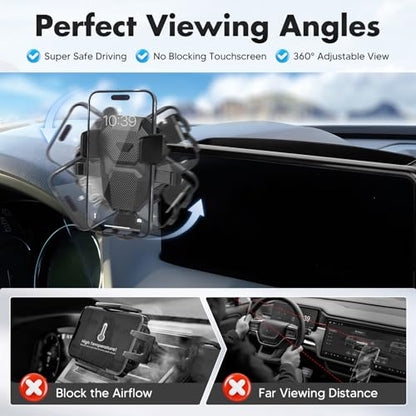 FIILINES Phone Holder for Mazda CX-5 2022-2025 (Fit 10.25" Touch Screen), Phone Mount with Dash Organizer for CX-5 Accessories, 360 Degree Rotation Dash Mount Cell-Phone Holder - size: For CX5 2021-2025