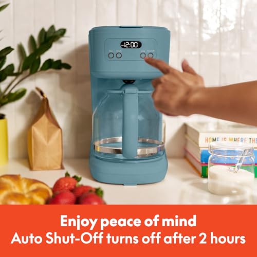 bella 12 Cup Programmable Coffee Maker, Reusable Dishwasher Safe Accessories, Easy LCD display, Auto Shutoff, 900 watt, Surf - color: Surf