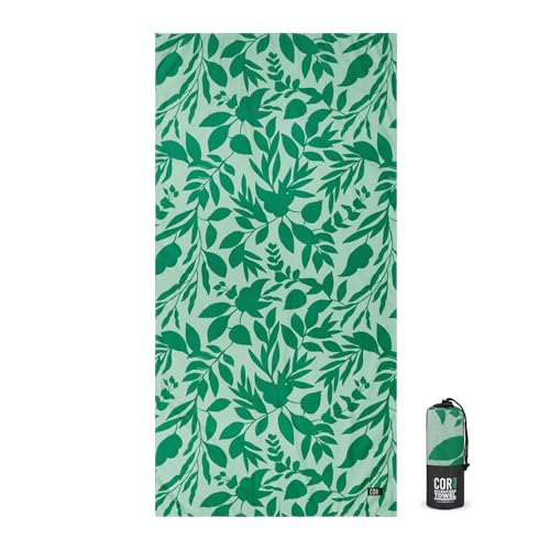 COR Surf Microfiber Beach Towel, Quick Dry Travel Towel with Mesh Bag, 62 x 30 Inch, Made from Recycled Materials (Kailua) - style: Kailua