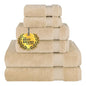 Cotton Paradise 100% Cotton Turkish Towel Set, Soft Absorbent Quick Dry, 6 Piece Towel Set, Beige - color: Beige