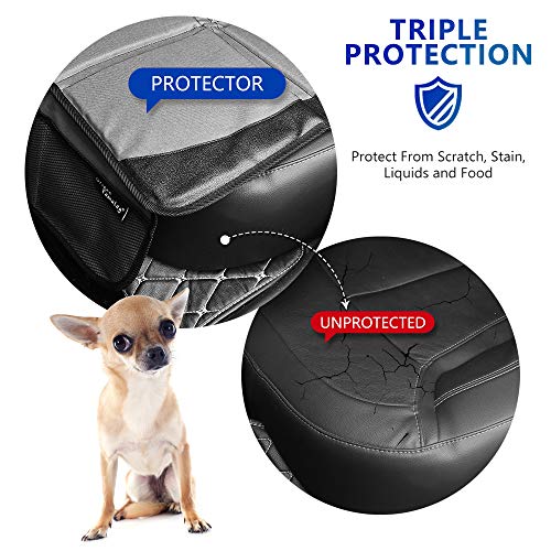 2 Pack Large Car Seat Protectors for Child & Baby, Thick Padding Waterproof, Auto Vehicle Leather Seats & Dog Mat Cover Pads, Grey - color: Grey