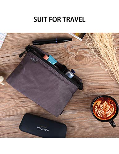 GOX Small Toiletry Bag for Men Bulk Cosmetic Bag Dopp Kit Carry On Zipper Pouch Organization Nylon Packing Sack Wate Repellent(Grey) - color: Grey