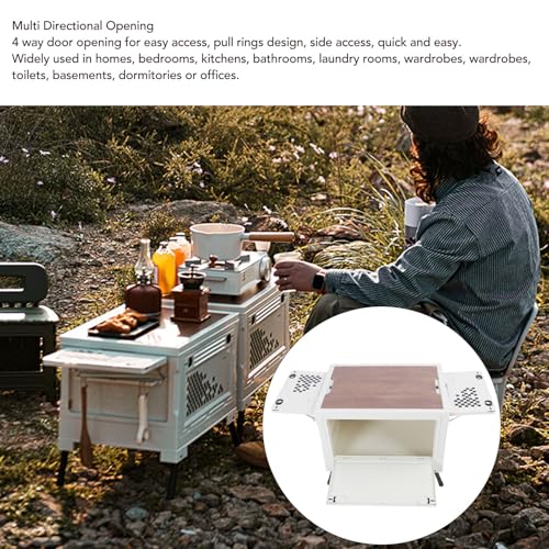 Folding Storage Camping Box Multifunctional 4 Way Opening Outdoor Camping Storage Box Durable Sturdy Foldable Design for Home Travel