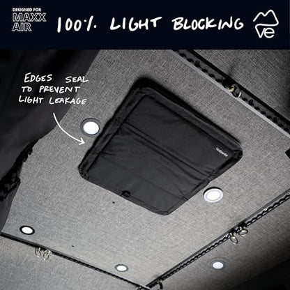 VanEssential Magnetic Insulated Blackout Roof Vent Cover Designed for (MaxxAir/Fantastic Fan) 16.5" x 16.5" - Reflective | Black - color: Reflective | Black