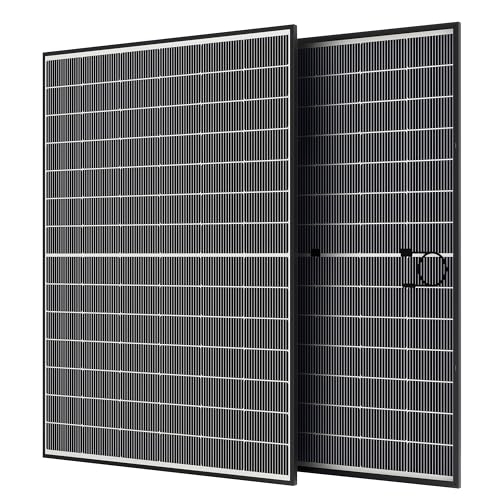 400W Bifacial Solar Panel, 800W N-Type 16BB Monocrystalline Solar Panel Kit, 25% High Efficiency, IP65 Waterproof, for RV Home Boat Marine Off-Grid Solar System[2Pcs 400W] - size: 400W N-type 2Pcs