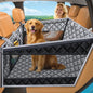 URPOWER Hard Bottom Dog Car Seat for Large Medium Dogs, Dog Back Seat Extender with 3-Sided Hard Boards, Waterproof Pet Backseat Cover Dogs Hammock for Large Cars, Trucks and SUVs, Holds up to 200 lbs - color: Grey