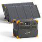 PECRON Solar Generator E3600LFP 3072Wh with 2x300W Solar Panels, 5x3600W AC Outlets Portable Power Station, LiFePO4 Battery Backup Expanded to 18.43kWh, Power Station for Home Use, RV, Camping, CPAP - style: E3600LFP+2x300W