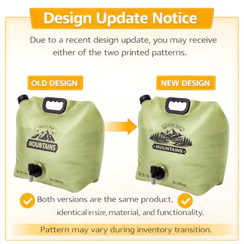 Camping Water Container 2 Gallon Collapsible Water Jug with Spout - Reusable Plastic Flasks, Foldable Empty Gallon Jug for Water Storage, Water Bag for Outdoor Hiking Emergency Prep (2 Pack)