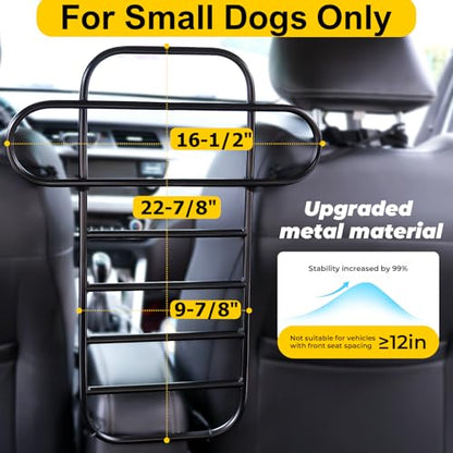 Metal Car Dog Barrier for Small to Medium Dog,Hard to Climb Over,Durable Pet Barrier for Car,Elastic Ropes & Buckle Straps Firmly Fixed,Easy Installation,Limited Lifetime Warrnaty - size: Small
