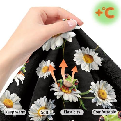 Frog Daisy Pattern 2 Pcs RV Dinette Cushion Covers Breathable Camper Cushion Slipcover Thickened 2 Seat Sofa Chair Cover Camper Seat Covers Dinette Booth - color: Frog Daisy