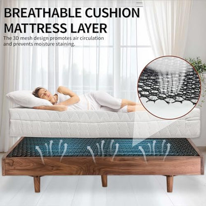 RV Mattress Underlay, 80 X 60 inch 3D Air Meshfiber Under Mattress Ventilation, RV Queen Mattress Pad for RV Bed, Campers, Boats