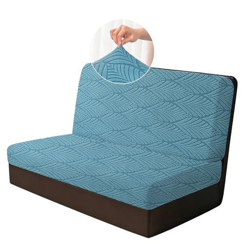 RV Dinette Cushion Covers, 2PCS Leaf RV Couch Cover, Camper Cushion Covers, Camper-rv Sofa Cover for Couch, Bench Seat & Dinette Booth Cushions(Lake Blue,[39.4" to 49.2"]×[19.7" to 25.6"]) - color: Leaf/Lake Blue/2pcs