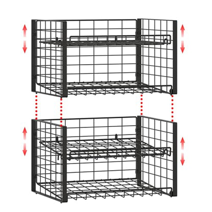 3 Tier Stackable Can Rack Organizer for Pantry, Adjustable Can Holder for Various Ounce of Canned Food Soup Goods Soda Drink, Rolling Tiered Can Dispenser for Kitchen Cupboard Cabinet, 2 Pack - style: 3-Tier 2-Pack