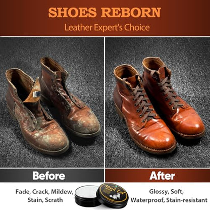 Feilove 4-in-1 Mink Oil Leather Conditioner and Cleaner 3.52 oz - Premium Waterproof Formula for Boots and Shoes - style: 4-in-1