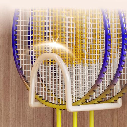 Multi Purpose Wall Mount Holder for Badminton Tennis Rackets Space Saving Organizers with Strong Adhesive Hook Wall Mount Holder
