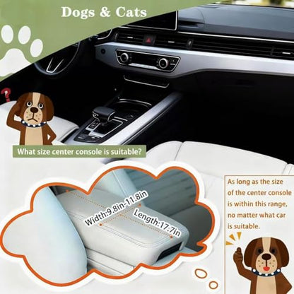 Center Console Dog Car Seat for Small Dogs Under 15lbs,Detachable Washable Booster Pet Car Seat Travel Bed with Storage Pockets and Seat Belt(Blue) - color: Blue