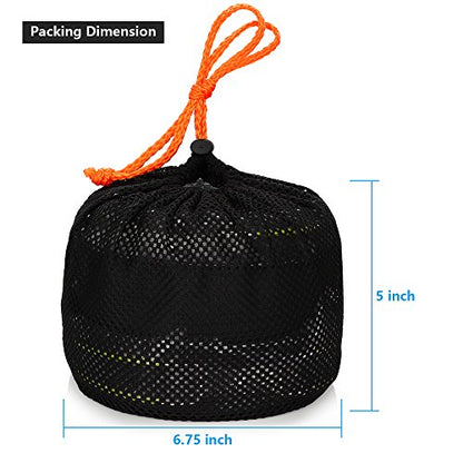 Gutsdoor Camping Cookware Set Camping Gear Campfire Utensils Non-Stick Cooking Equipment Lightweight Stackable Pot Pan Bowls with Storage Bag for Outdoor Hiking - style: 11pcs (Green)