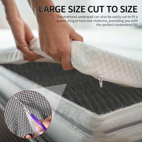 RV Mattress Underlay, 80 X 60 inch 3D Air Meshfiber Under Mattress Ventilation, RV Queen Mattress Pad for RV Bed, Campers, Boats