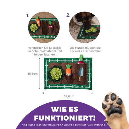 Outward Hound by Nina Ottosson Activity Matz Garden Game Plush Dog Puzzle Mat Dog Enrichment Dog Toy, Level 2 Intermediate, Multicolored - color: Activity Matz Garden