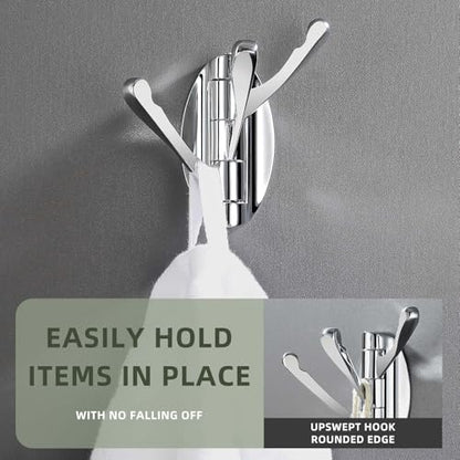Angle Simple Bathroom Towel Hook Swivel, Metal Hand Towel Hook for Wall, Foldable Robe Coat Hanger, Chrome - color: Chrome, size: 1 Pack