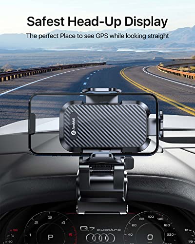 andobil Universal Car Phone Clip Holder [Military Sturdy, Firmly Grip & Never Slip] Ultra Stable Dashboard Cell Phone Mount for Car Dash Fits All iPhone 16 15 14 13 12 Pro Max Android Samsung GPS