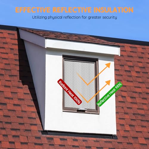 Reflective Foil Insulation, Double Reflective Bubble Insulation Sheet, Aluminum Foil Bubble Shield, Radiant Barrier Roll for RV Windows Weatherproofing (23.6''x 10Ft) - size: 23.6'' x10 Ft