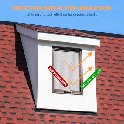 Reflective Foil Insulation, Double Reflective Bubble Insulation Sheet, Aluminum Foil Bubble Shield, Radiant Barrier Roll for RV Windows Weatherproofing (47''x 15Ft) - size: 47'' x 15 Ft