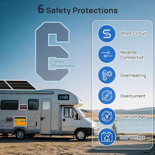 ECO-WORTHY 30A Solar Charger Controller Bluetooth,Solar Panel Battery Intelligent Regulator with Dual USB Ports Auto 12/24V PWM Negative Ground for Lithium,Lead-Acid,Gel Battery - style: 30A (Bluetooth)