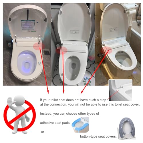 3 Pack Thickened Toilet Seat Cover Pads - Soft, Stretchable, Washable, Warm, Comfortable Bathroom Toilet Seat Covers for Round & Elongated 14x18” Toilets, Non-Slip, Durable - color: 3color-xl