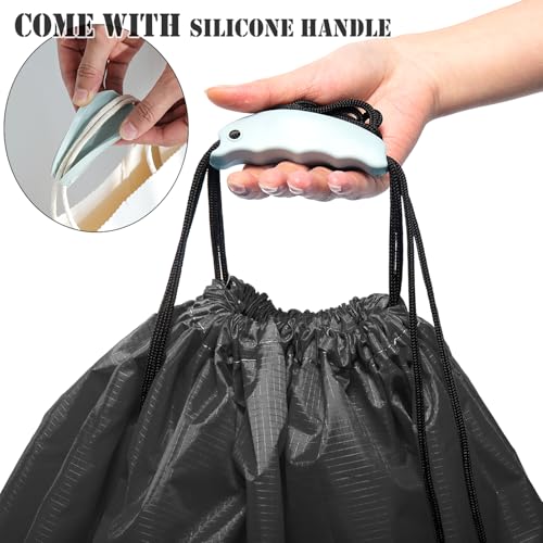 2pack Extra Large Laundry Bag 55x43.3" + Silicone Tote Handle, Heavy Duty Oxford Dirty Clothes Travel Drawstring Bags Storage Sack, Easy fit Laundry Hamper and Basket (Machine Washable, Black) - color: 2 Black