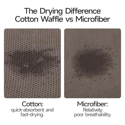 REDKISS 100% Cotton Waffle Weave Bath Towels 4 Pack - 27.5x55 Inches| Lightweight, Quick Dry & Highly Absorbent,Perfect for Spa, Gym, Travel, Guest Bathroom-Brown - color: Brown