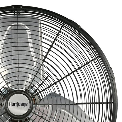 Hurricane Pro Commercial Grade Oscillating Metal Wall Mount Fan w/ 3 Speeds, Black, 20" - Corded Electric Air Cooling Unit w/ Powerful 4600 CFM Airflow for Home, Garage, Gym, Workshop & Greenhouse - style: 20" Pro Commercial Grade