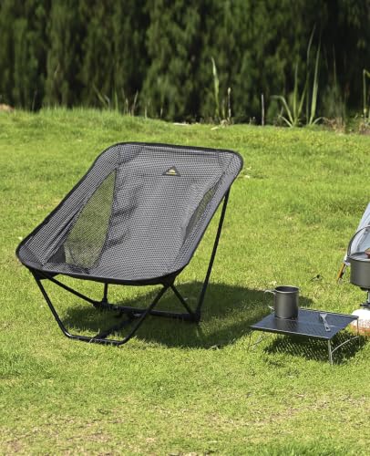 iClimb Mini Solo Folding Table Ultralight Compact for Backpacking Camping Hiking Beach Picnic (Gunmetal, S) - color: Gunmetal, size: Small