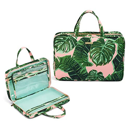 Conair Travel Toiletry Bag - Makeup Bag - Cosmetic Bag -Travel Makeup Bag - color: Pink Palm