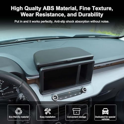 TOYCIDFG Dashboard Storage Organizer Tray with Lid for Ford Maverick 2022-2024, Behind Screen Pocket Organizer Insert Accessories