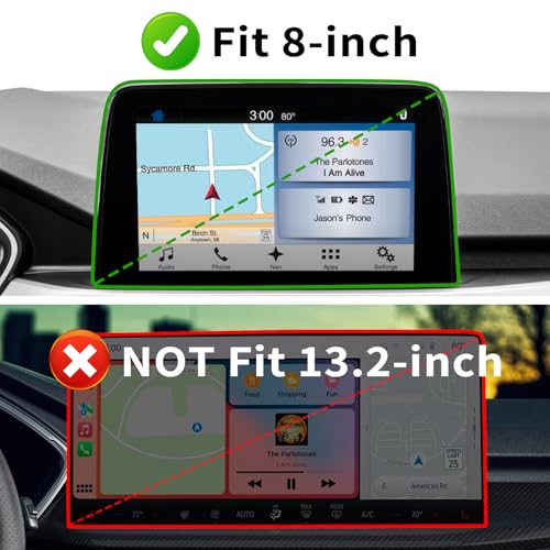 2PCS Center Console Organizer Compatible with Ford Escape 2020-2025 2026 Armrest Storage Box and Dashboard Tray Behind 8-inch Screen Dash Insert Tray Interior Accessories-ONLY FIT 8" display