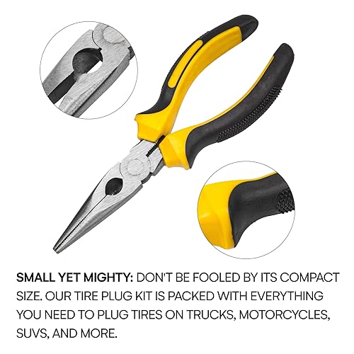 Boulder Tools - Compact Tire Repair kit with Molle Storage Pouch. Heavy Duty Universal Tire Plug Kit, Easily Stores Inside Your UTV, ATV, Truck, Motorcycle, Overlanding Gear or RV