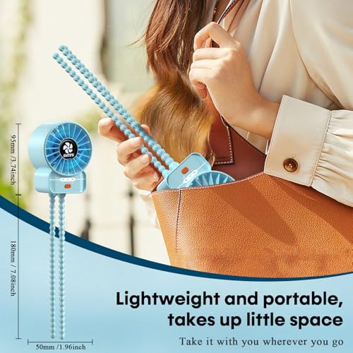 AMTIFO Blue Baby Fan - USB Rechargeable, Quiet, Adjustable Speed, Portable Cooling Fan for Baby Stroller, Car Seats, Nurseries, and Outdoor Activities - Long Battery Life, Turbo Airflow - color: Blue