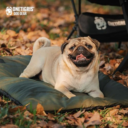 ONETIGRIS Large Dog Bed Washable Matteress Anti Slip Cushion for Pets Sleeping, 3.6ft by 2.2ft Water-Resistant Pet Bed for Indoor Outdoor(Green,L) - size: Large