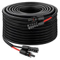 XRDS -RF Solar Cable 50FT, 8AWG Solar Extension Cable with Male & Female Solar Connectors, Flame-Retardant Protective Sleeving Solar Panel Cable, Weatherproof PV Wire for Solar Panel Connection - size: 8AWG 50FT