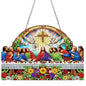 STGLCR Religious Diamond Art Hanging Kit for Adult The Last Supper,Special Shaped DIY Acrylic Jesus Christ Cross Diamond Art Painting Window Pendants Home Garden Wall Hanging Kits Hanging Ornament - color: The Last Supper flower