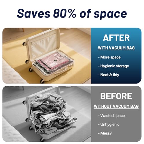 UPGOGO Travel Vacuum Bags for Luggage with Portable Electric Pump,Vacuum Seal Bags for Clothing,Packing Cubes Compression,Cruise Ship and Travel Essentials(Combo 16 Pack) - size: 16 Combo