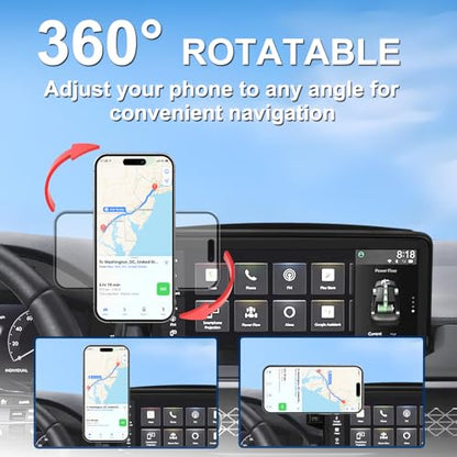 Car Phone Holder for 2018-2022 Honda Accord Accessories 8-inch Screen Fixed Clip, Magnet Cell Phone Mount Compatible with MagSafe, Hand-Free 360° Rotation Phone Automobile Cradles Not Affect Air Vent - size: 18-22 Honda Accord